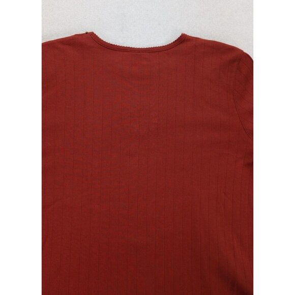 Alfred Dunner Women's Top Orange Stretch Knit Beaded Size Medium Short Sleeve - Picture 16 of 16